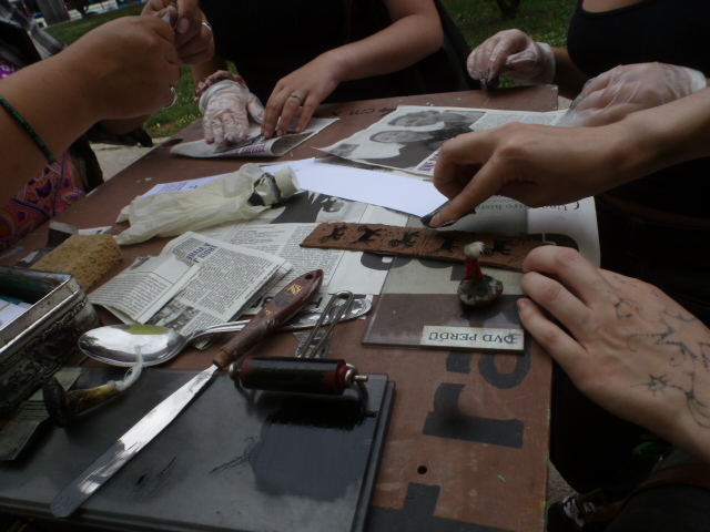 linogravures en cours