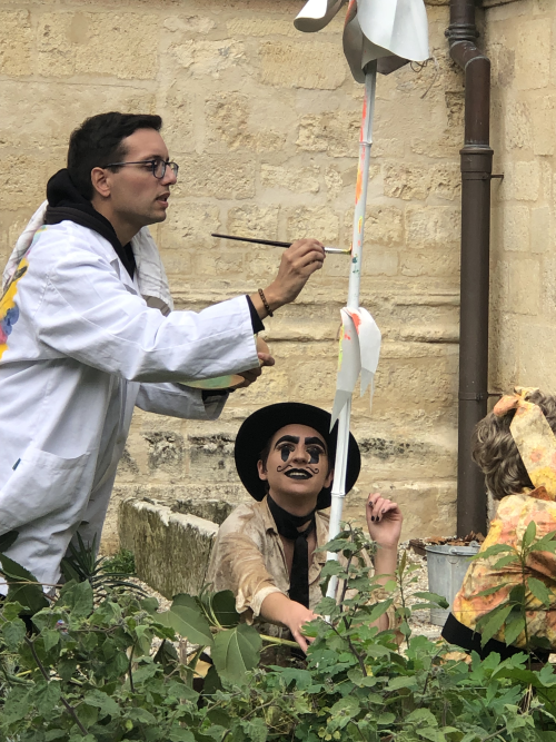 peinture pendant la performance